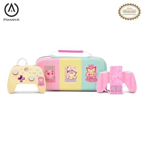 PowerA Nano Wired Controller – Pokemon Edition with Case for Switch