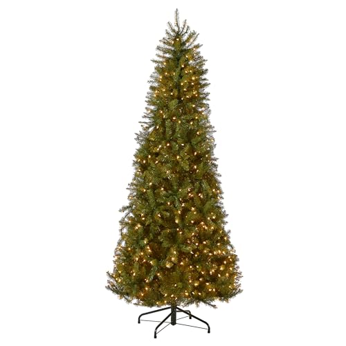 National Tree Pre-Lit Slim Dunhill Fir, 7.5ft with Stand