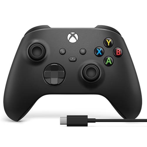 Xbox Wireless Controller + USB-C Cable, Carbon Black, Multi-Platform