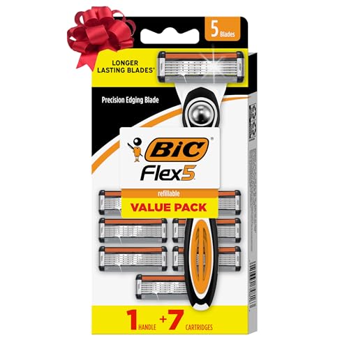BIC Flex 5 Men’s Razor, 1 Handle + 7 Cartridges