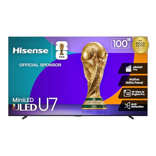 Hisense 100″ U7 4K Smart Gaming TV, 2025 Model