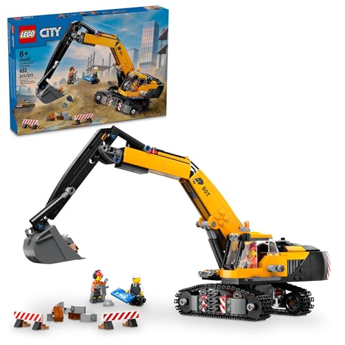LEGO City Excavator Toy with 3 Worker Minifigures, Ages 8+