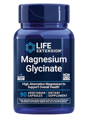 Life Extension Magnesium Glycinate, Heart & Bone Health, 90 Capsules