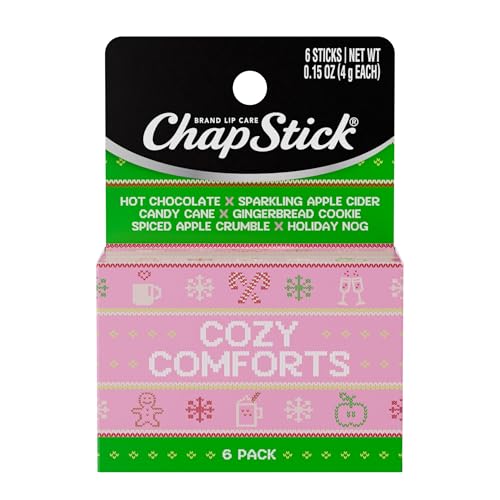ChapStick Holiday Lip Balm Set, 6 Cozy Flavors, 0.15 OZ EA