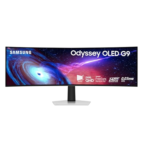 Samsung 49″ Odyssey OLED Curved Gaming Monitor, 240Hz, G-Sync