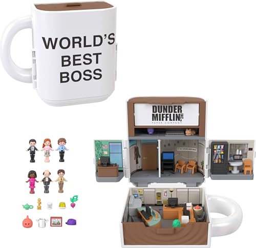 Polly Pocket The Office Playset with 6 Dolls & 9 Accessories