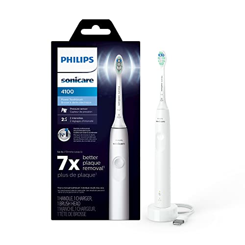 Philips Sonicare 4100 Electric Toothbrush, White, Model HX3681/23