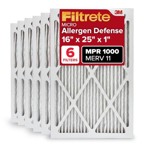 Filtrete 16x25x1 MERV 11 Air Filter, 6 Pack