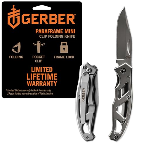 Gerber Paraframe Mini 2.2″ EDC Folding Knife, Stainless Steel