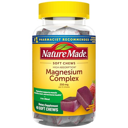 Nature Made Magnesium Complex Chews, 250mg, 40 Count