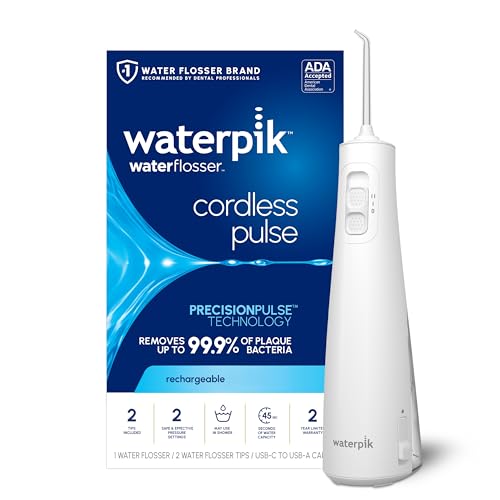 Waterpik Cordless Portable Water Flosser, Rechargeable, ADA Accepted