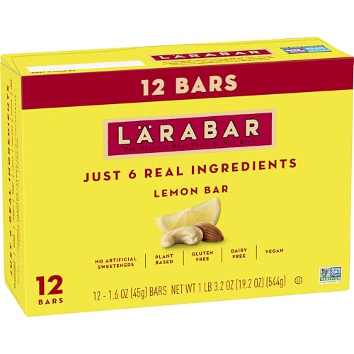 Larabar Lemon Fruit & Nut Bars, Vegan, Gluten-Free, 12 Pack