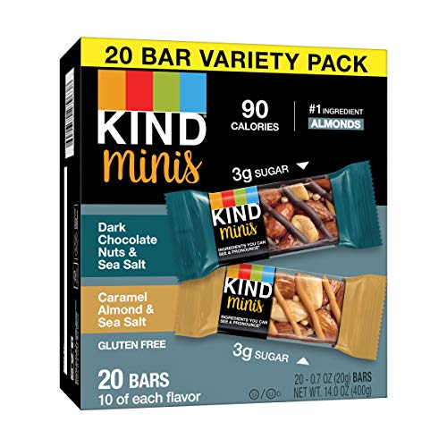 KIND Minis Variety Pack: Dark Chocolate & Caramel Almond Bars