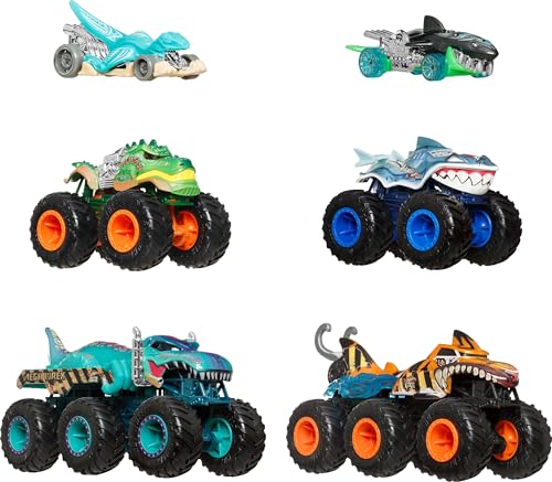 Hot Wheels Sharks vs. Dinos Multipack: Trucks & Cars Set