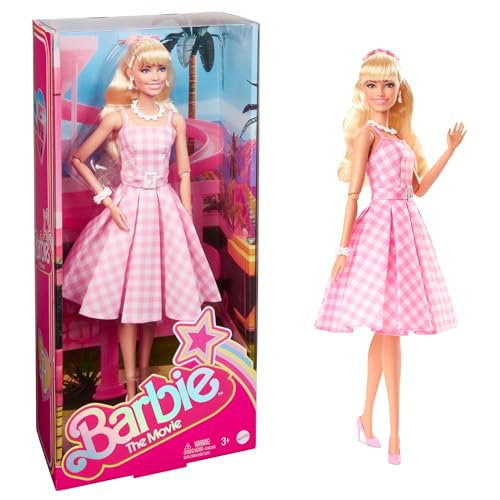 Barbie Movie Doll, Margot Robbie, in Pink Gingham Dress