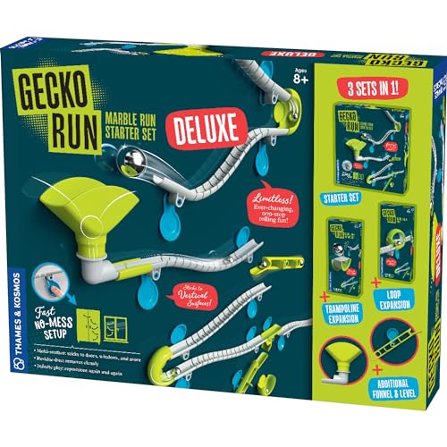 Gecko Run Deluxe Marble Set with Flexible Tracks & Tricks