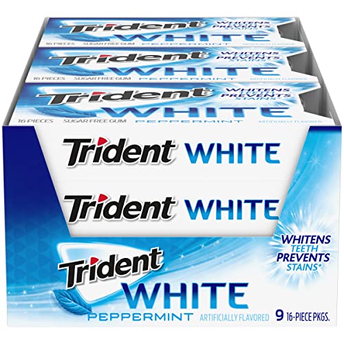 Trident White Peppermint Sugar-Free Gum, 144 Pieces Total