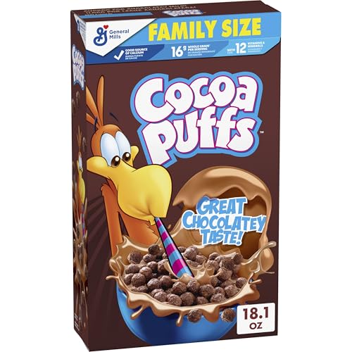 Cocoa Puffs Chocolate Cereal, Whole Grain, Family Size 18.1 oz