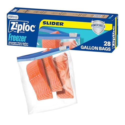 Ziploc Gallon Freezer Bags, 28 Count, Durable