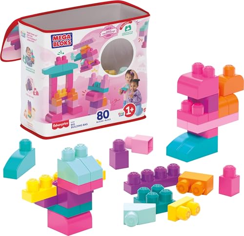 MEGA BLOKS Toddler Building Set, 80-Piece Bag, Ages 1+