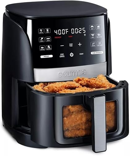 Gourmia 6 Qt Digital Air Fryer with 12 Presets, Black