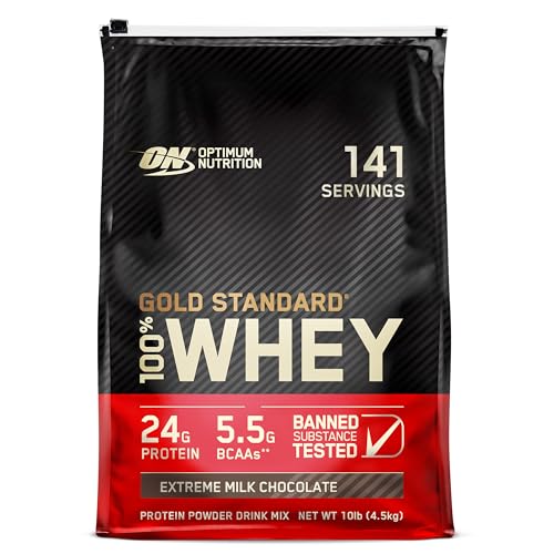 Optimum Nutrition Whey Protein, Extreme Milk Chocolate, 10 lbs