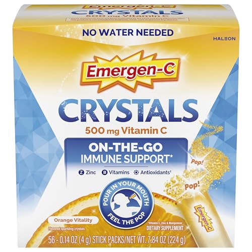 Emergen-C Orange Immune Support Crystals, 56 Packs