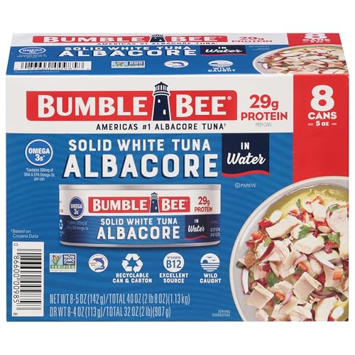Bumble Bee Wild Albacore Tuna, 5oz Can, Pack of 8
