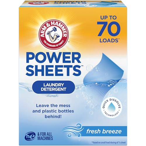 ARM & HAMMER Power Sheets, Fresh Breeze, 35 Count, 70 Loads