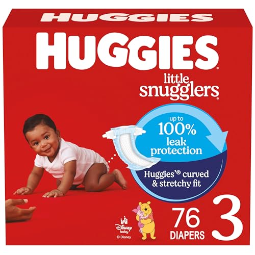 Huggies Little Snugglers Size 3 Diapers, 76 Count
