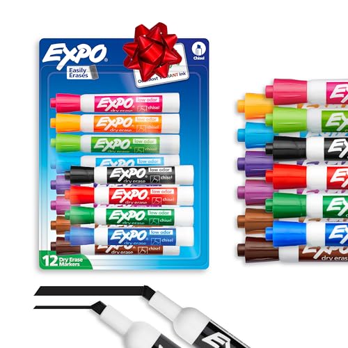 EXPO Assorted Dry Erase Markers Set with Eraser, 11-Count