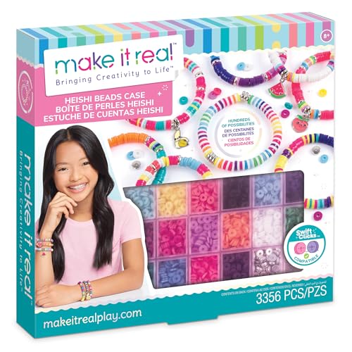 Make It Real Heishi Bead Kit – Vibrant Colors with Storage Case