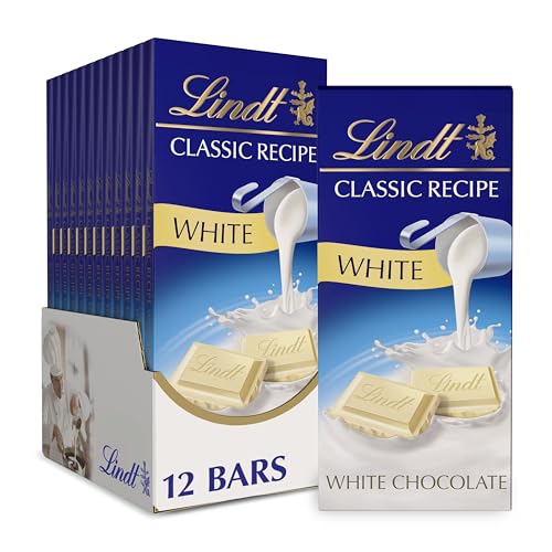 Lindt CLASSIC RECIPE White Chocolate Bar, 4.4 oz (12 Pack)