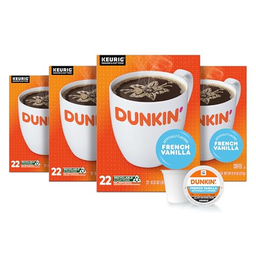 Dunkin’ French Vanilla Coffee, 88 K-Cup Pods