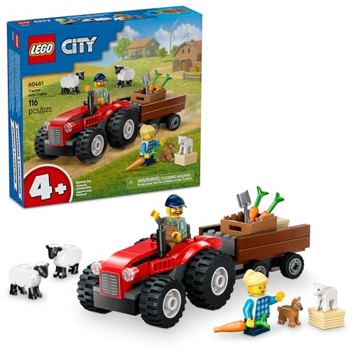 LEGO City Farm Tractor & Trailer Toy with Sheep – Ages 4+
