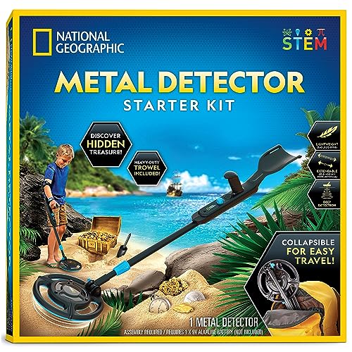 National Geographic Kids Metal Detector Kit with Trowel & Waterproof Coil