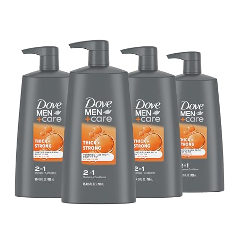 DOVE MEN+CARE 2-in-1 Shampoo & Conditioner, 4 Pack, 25.4 oz