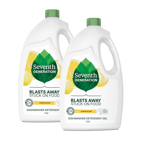 Seventh Generation Lemon Dishwasher Gel, 2-Pack, 70 oz