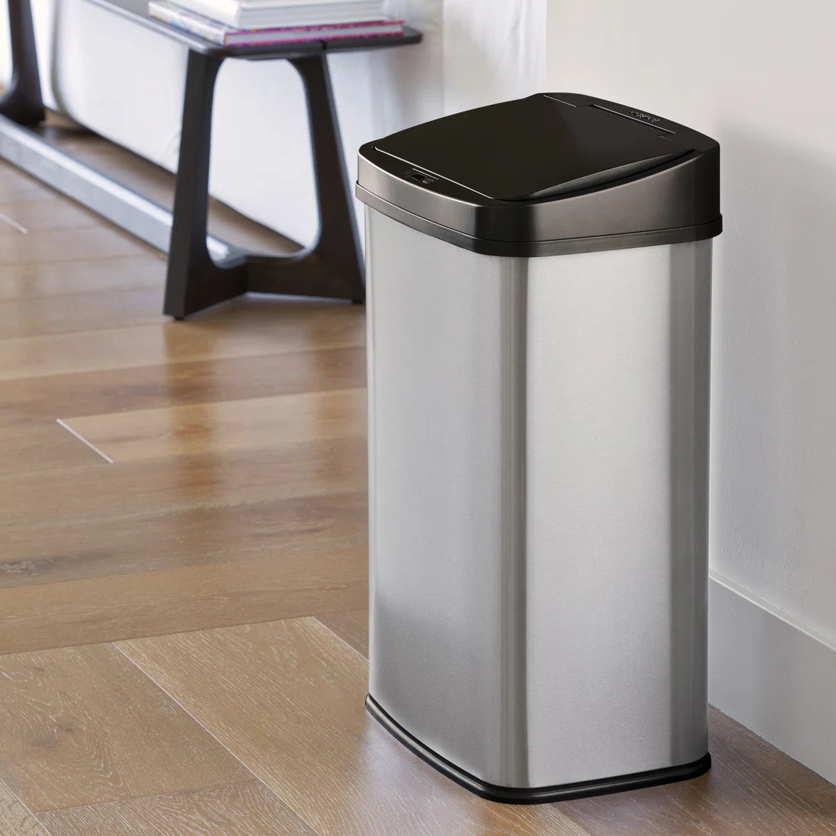 Nine Stars 13.2 Gallon Stainless Steel Motion Sensor Trash Can
