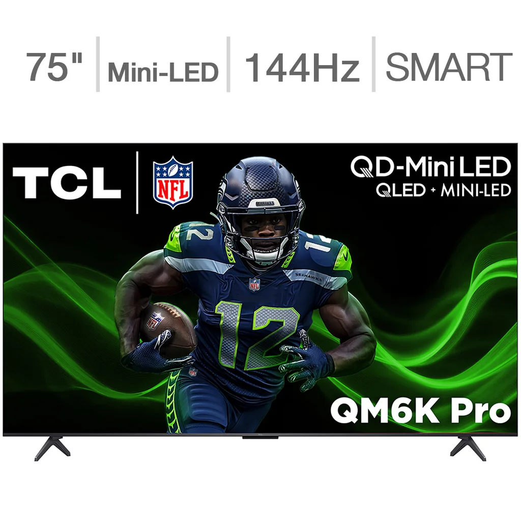 TCL 75 Class QM6K Pro Series 4K UHD QD Mini LED Smart TV