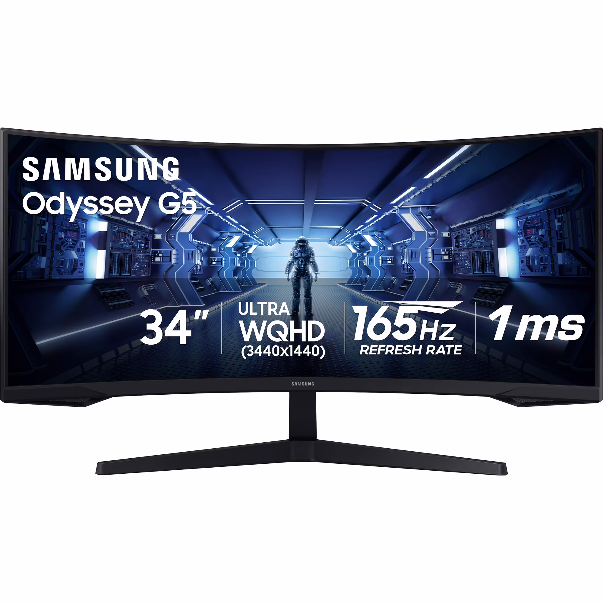 Samsung 34 Odyssey G55T WQHD 165Hz 1ms(MPRT) AMD FreeSync HDR Curved Gaming Monitor  LC34G55TWDNXZA