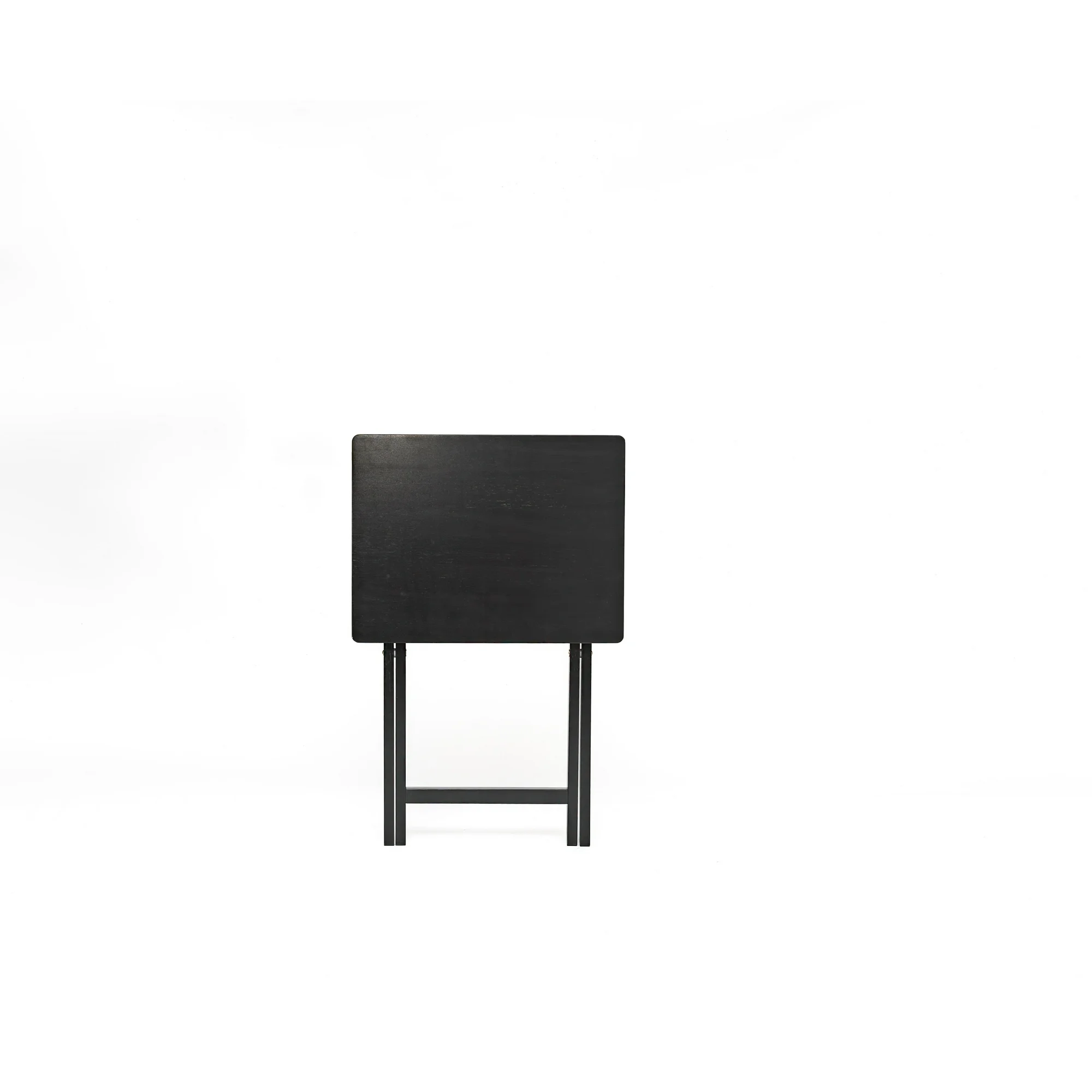 Mainstays Modern Indoor Folding Tray Table Set of 2, Black Finish