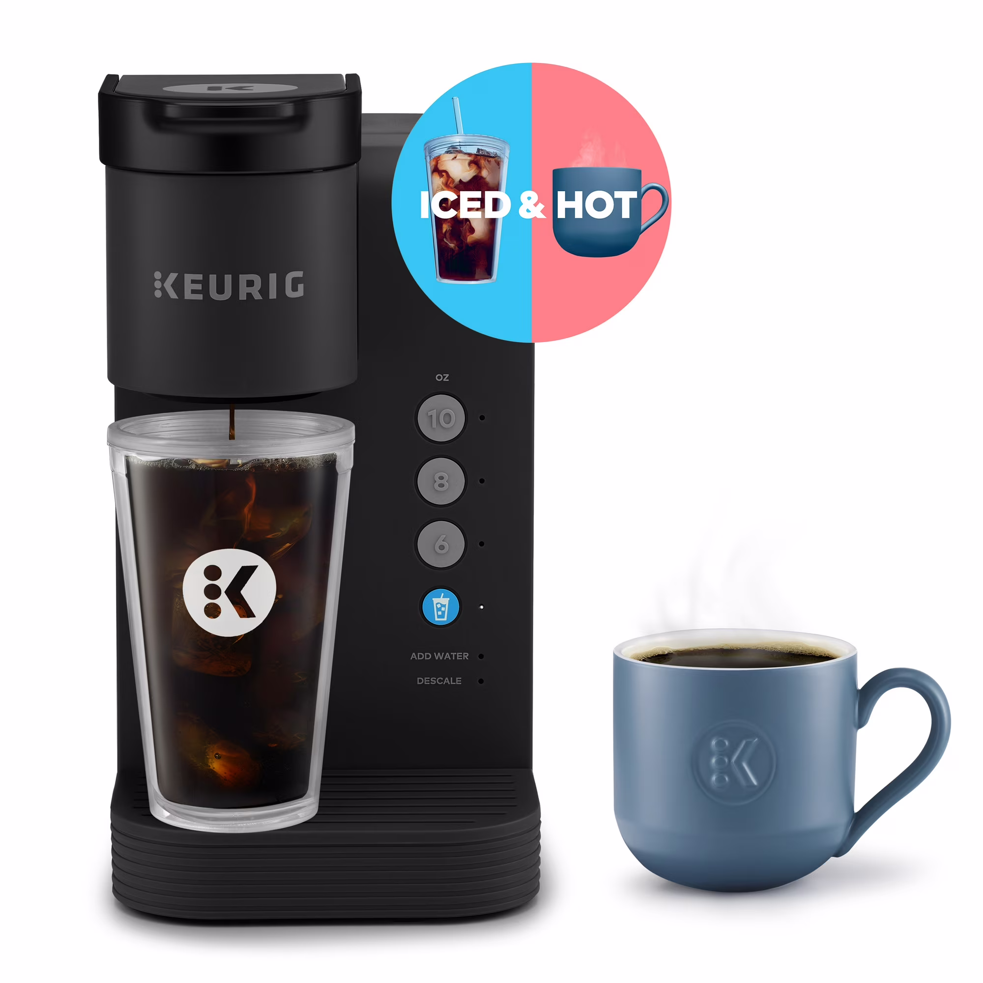 Keurig K-Express Essentials Plus, Iced and Hot Single-Serve K-Cup Pod Coffee Maker, Black