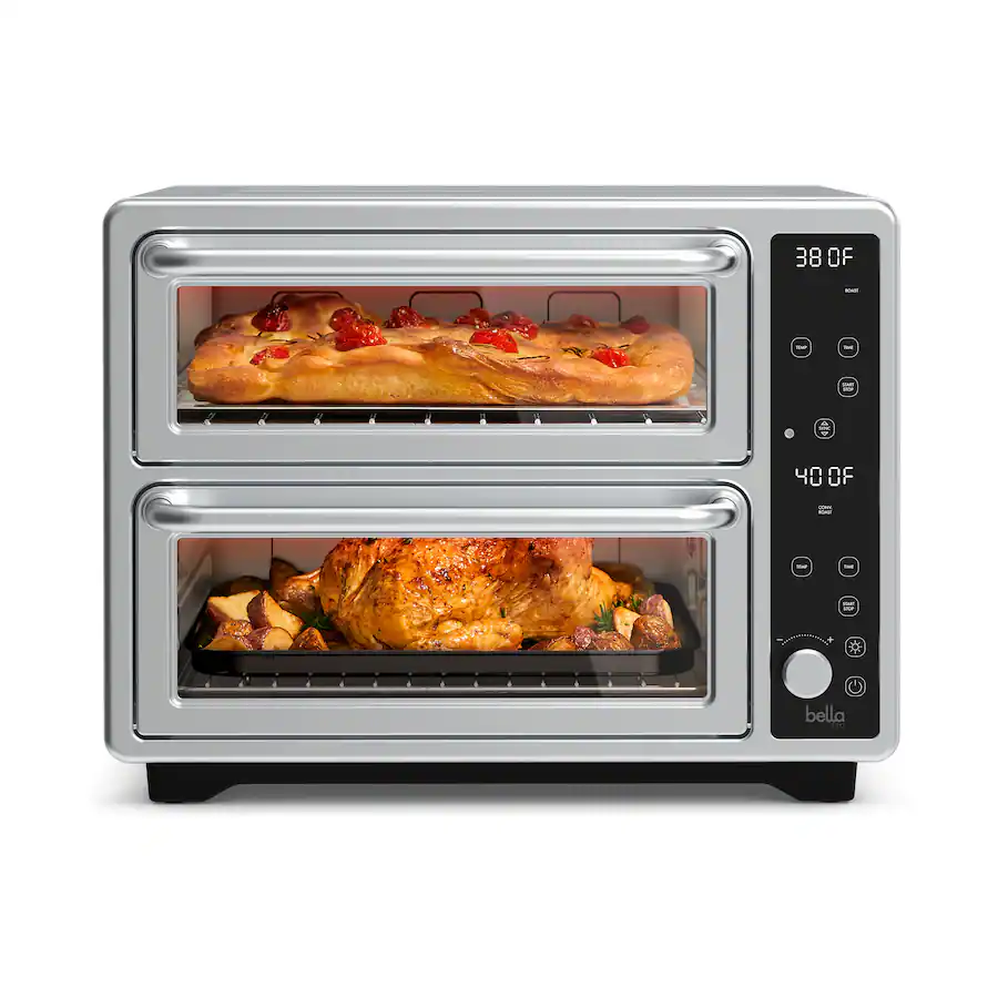 bella PRO – DoubleUp Oven with Probe Thermometer – Stainless Steel