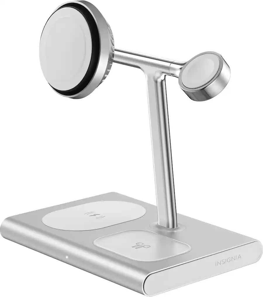 Insignia™ 4in1 15W Qi2 Certified Fast Charge Wireless Charging Stand for iPhone