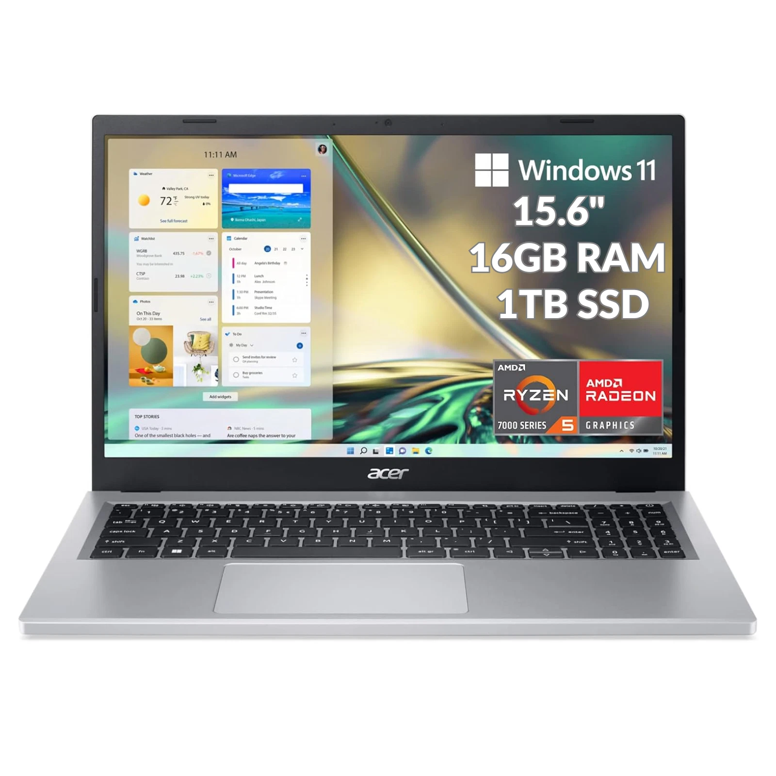 Acer Aspire 3 15.6″ Laptop AMD Ryzen 5 7520 2.8GHz 16GB RAM 1TB SSD Refurbished
