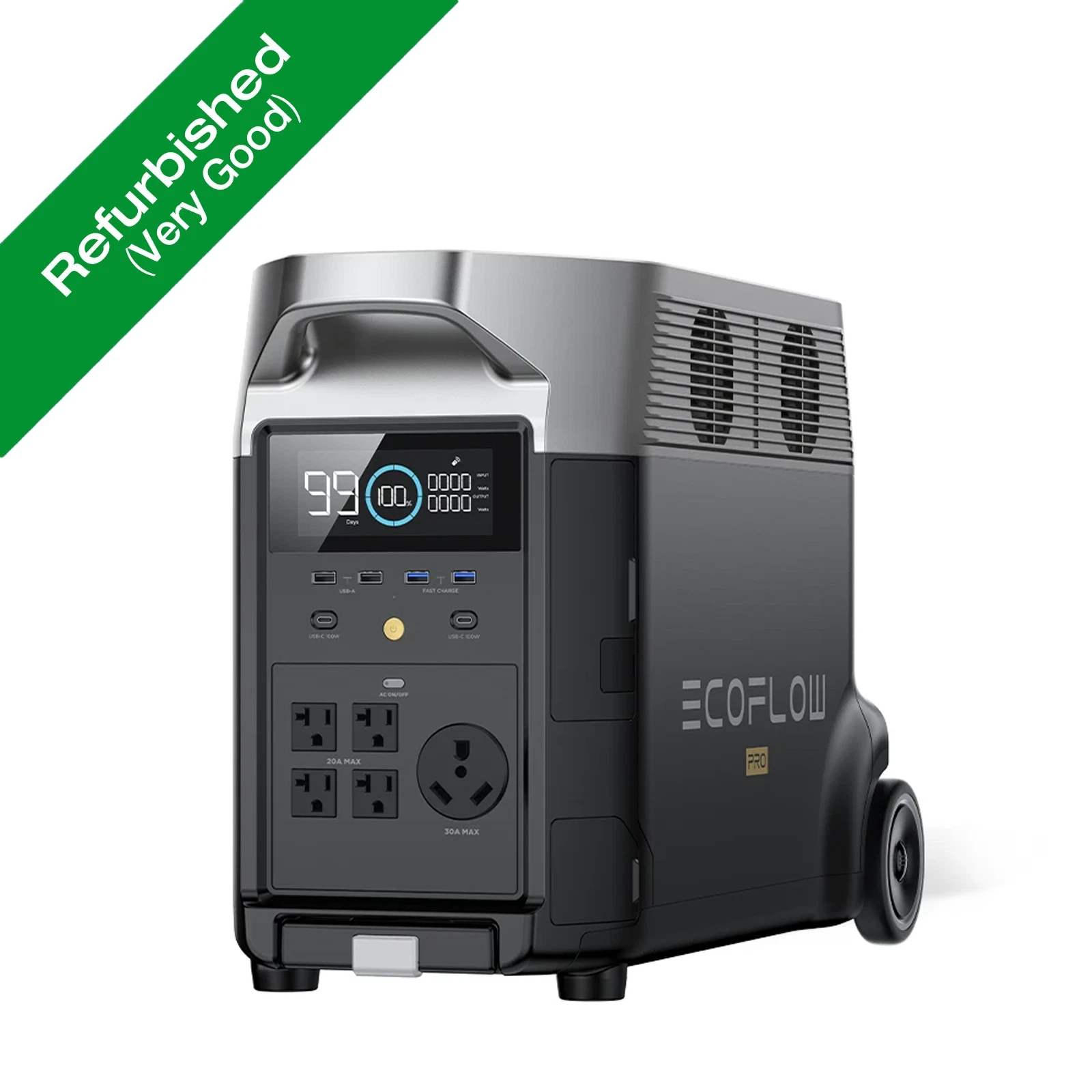 EF ECOFLOW 3600Wh DELTA Pro Portable Power Station, 5 Outlets