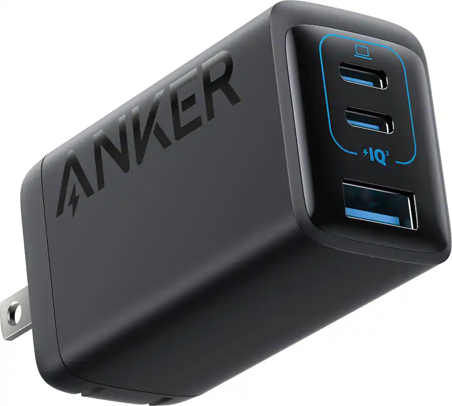 Anker – PowerPort III 65W 3-Port Wall Charger – Black