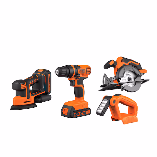 BLACK+DECKER 20-volt Max 4-Tool Power Tool Combo Kit