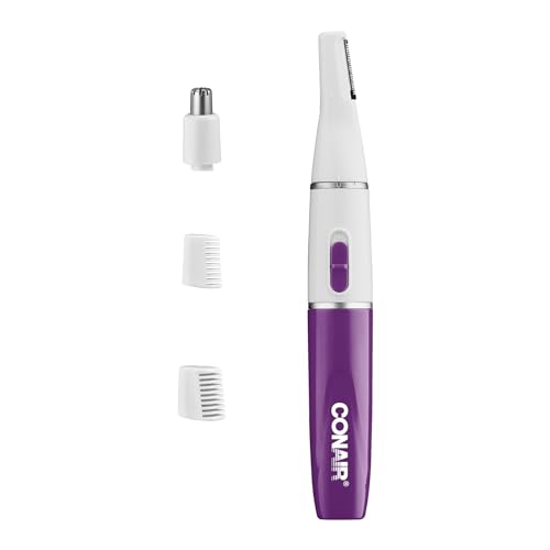 Conair Women’s All-in-1 Facial Hair Trimmer, Battery-Powered